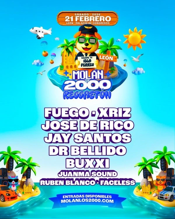 Cartel original de Molan los 2000 – León 2026